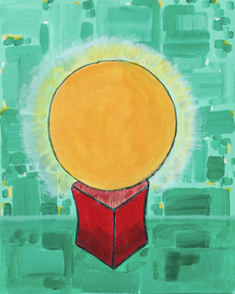Décision, peinture acrylique sur toile, 30 x 50 cm